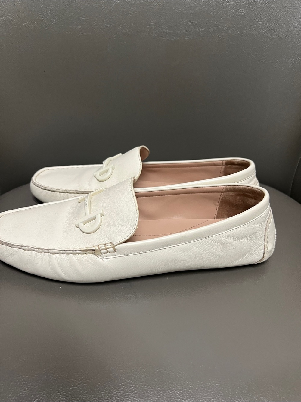 Cole Haan Women's Cream Leather Bit Loafers - Picture 4 of 4
